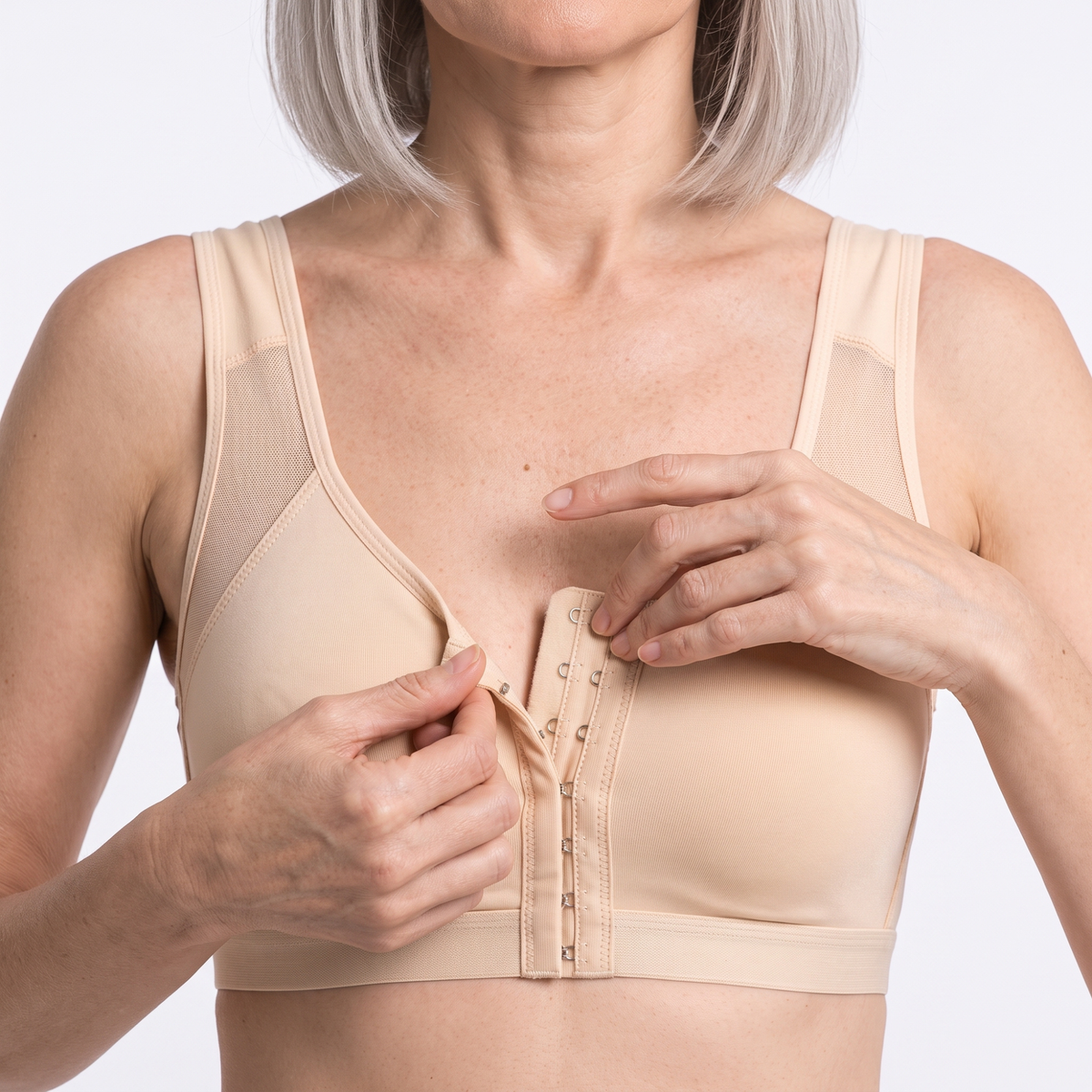 Florence - Women’s front fastening support bra with shaping cups and wide straps