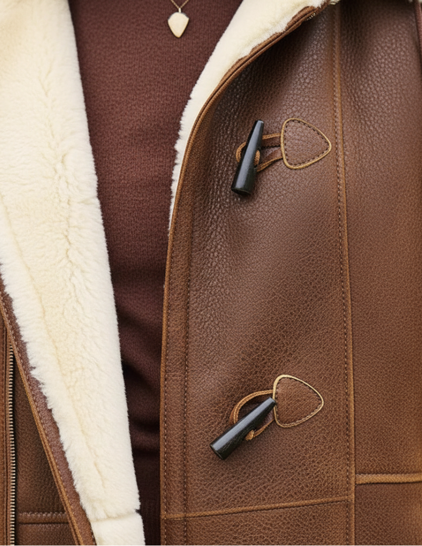 Florence - Women's long hooded winter coat with warm fleece lining and toggles