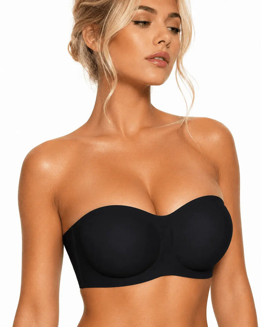 Florence - Women's strapless comfort bra with moulded cups and sweetheart neck