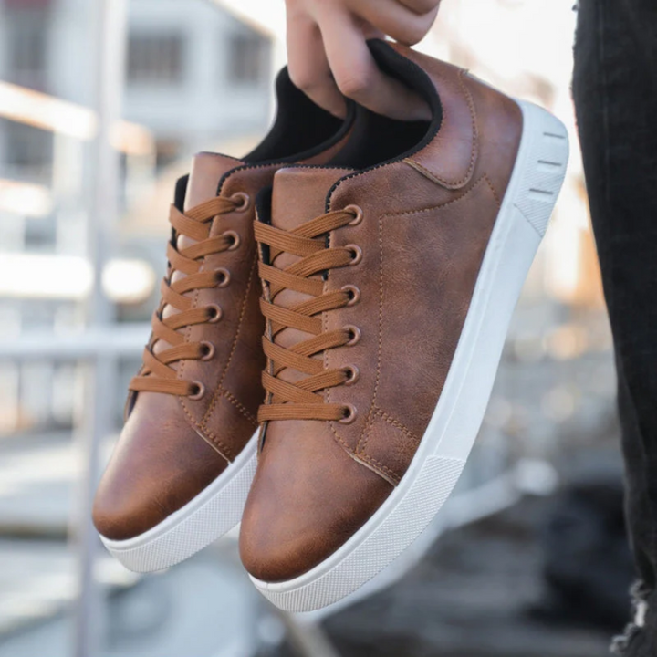 Freddie - Casual Orthopedic Men's Trainers with Lace-Up Comfort Fit