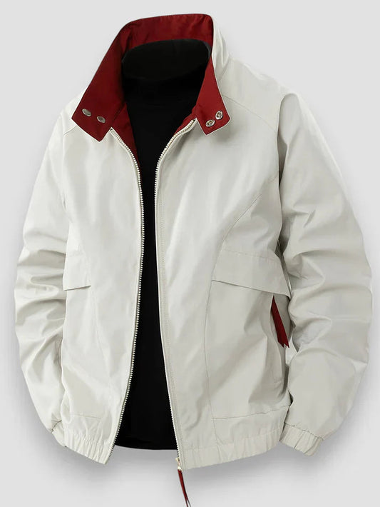 Freddie - Men's waterproof bomber jacket with zip up front and stand collar