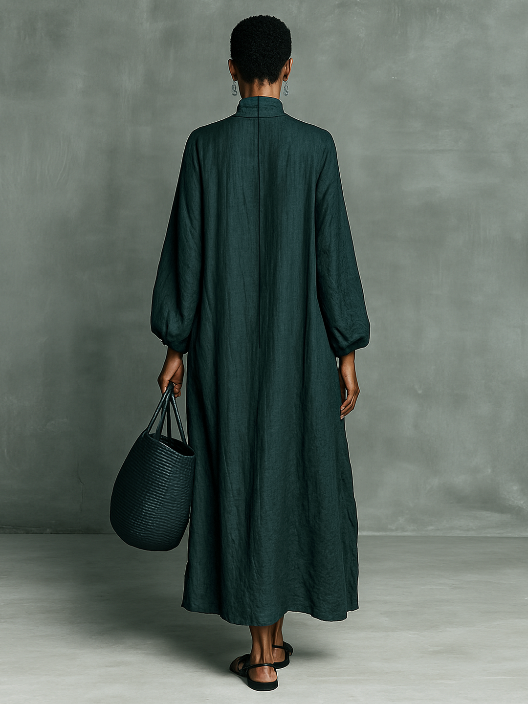 Freya - Boho Wedding Guest Dress for Women with Embroidered Detail and Oversized Sleeves