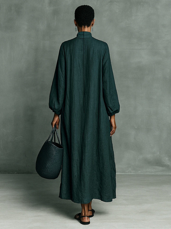 Freya - Boho Wedding Guest Dress for Women with Embroidered Detail and Oversized Sleeves