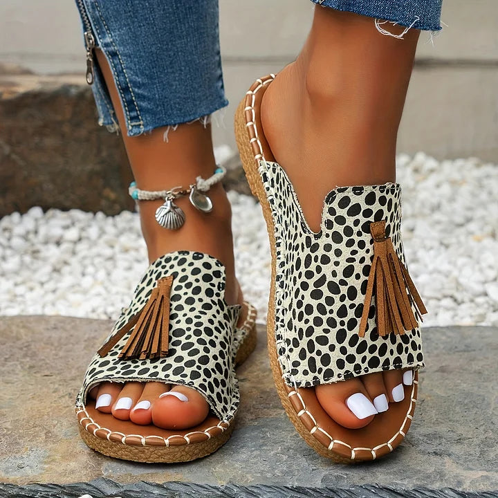 Freya - Casual Women's Comfort Sandals with Tassel Detail
