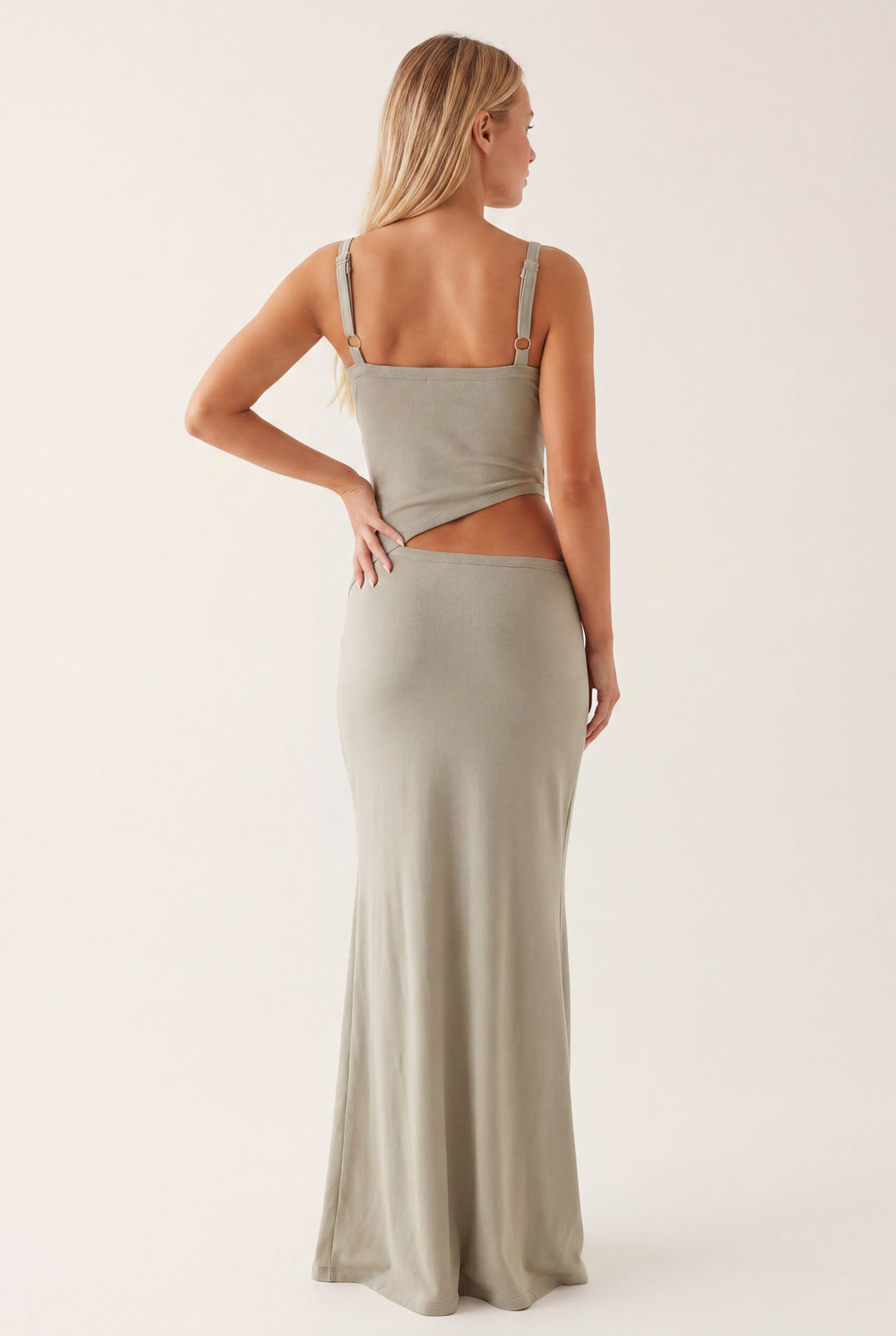 Freya - Chic Women's Prom Dress with Cutout Waist and Crossover Neckline