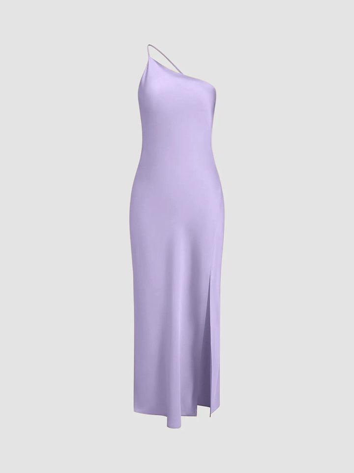 Freya - Chic Women's Wedding Guest Maxi Dress with One Shoulder Neckline and Side Split