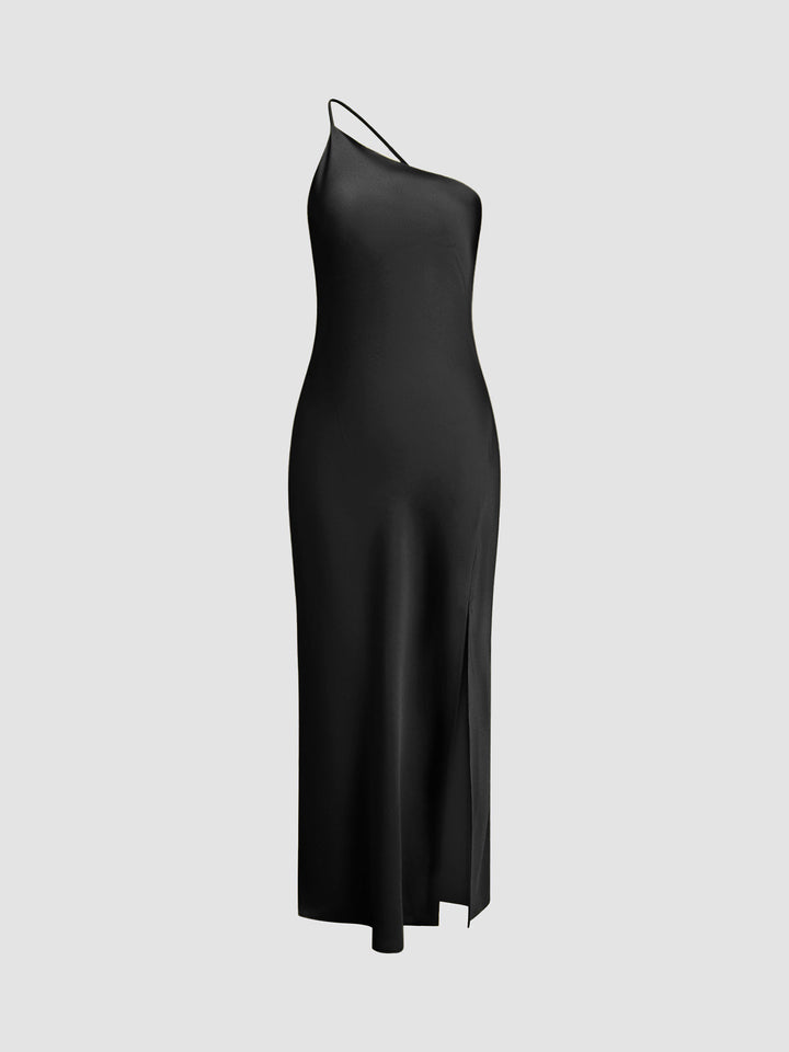 Freya - Chic Women's Wedding Guest Maxi Dress with One Shoulder Neckline and Side Split