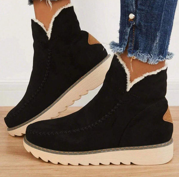Rosie - Women's winter ankle boots with fleece lining and chunky platform sole