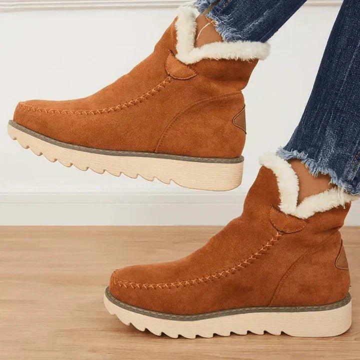 Rosie - Women's winter ankle boots with fleece lining and chunky platform sole