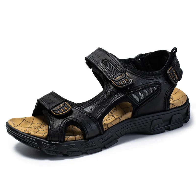 George - Casual Women's Orthopedic Sandals with Double Velcro Strap and Chunky Sole