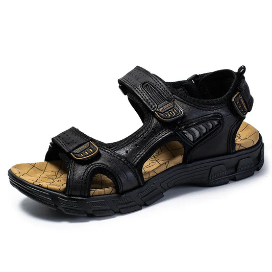 George - Casual Women's Orthopedic Sandals with Double Velcro Strap and Chunky Sole