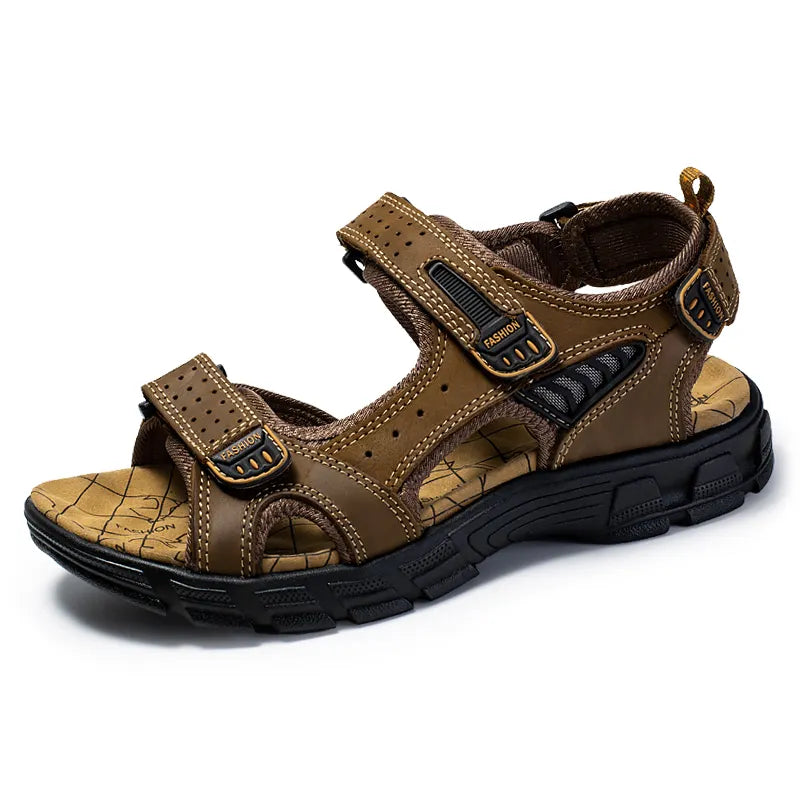 George - Casual Women's Orthopedic Sandals with Double Velcro Strap and Chunky Sole