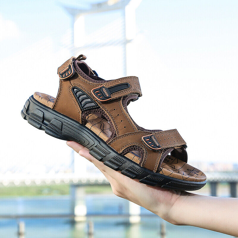 George - Casual Women's Orthopedic Sandals with Double Velcro Strap and Chunky Sole