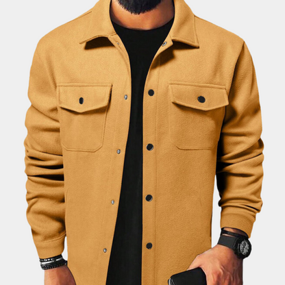 George - Men's Autumn Jacket Lightweight with Button Front and Chest Pockets