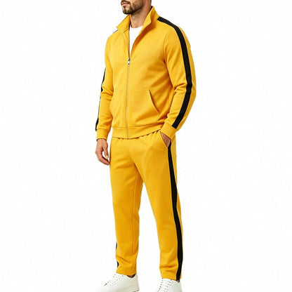George - Men’s matching sport tracksuit with side stripes and straight leg