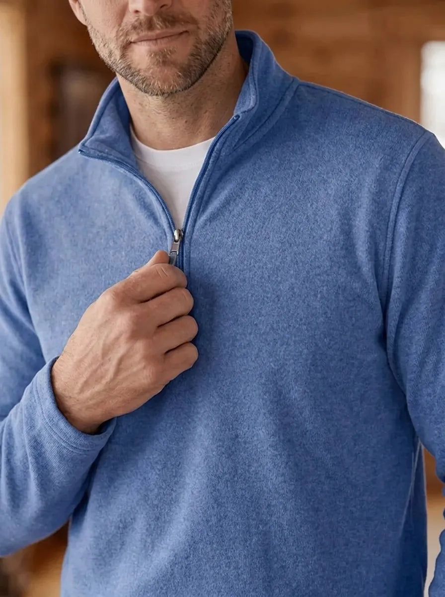 George - Men's quarter zip jumper with slim fit for smart casual days