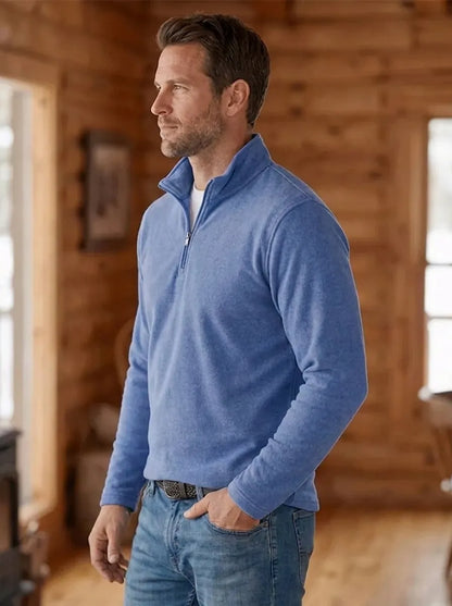 George - Men's quarter zip jumper with slim fit for smart casual days