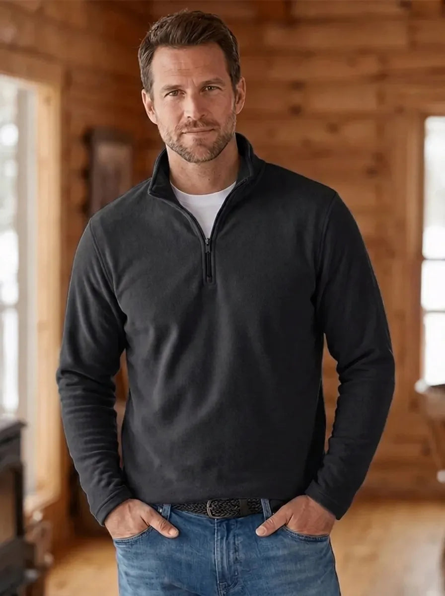 George - Men's quarter zip jumper with slim fit for smart casual days