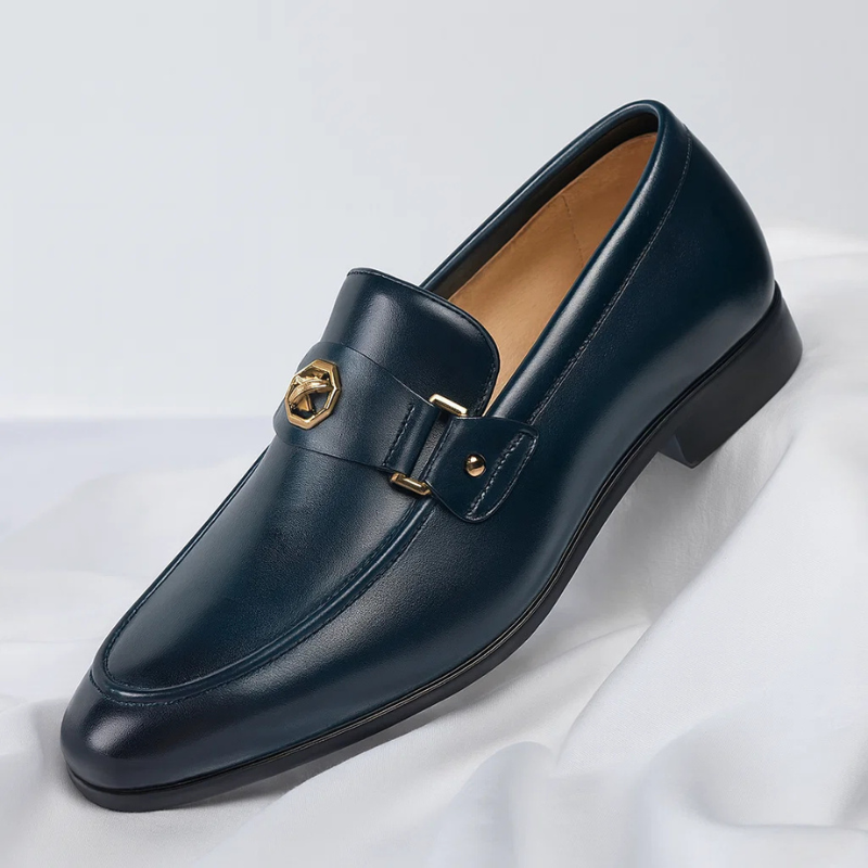 George - Smart Men's Orthopedic Autumn Loafers with Buckle Detail