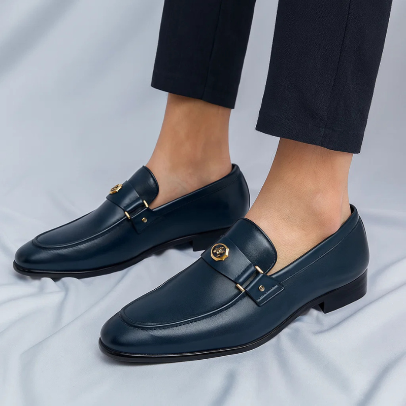 George - Smart Men's Orthopedic Autumn Loafers with Buckle Detail