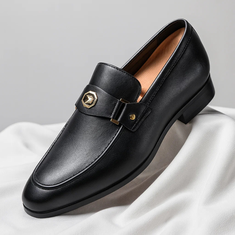 George - Smart Men's Orthopedic Autumn Loafers with Buckle Detail