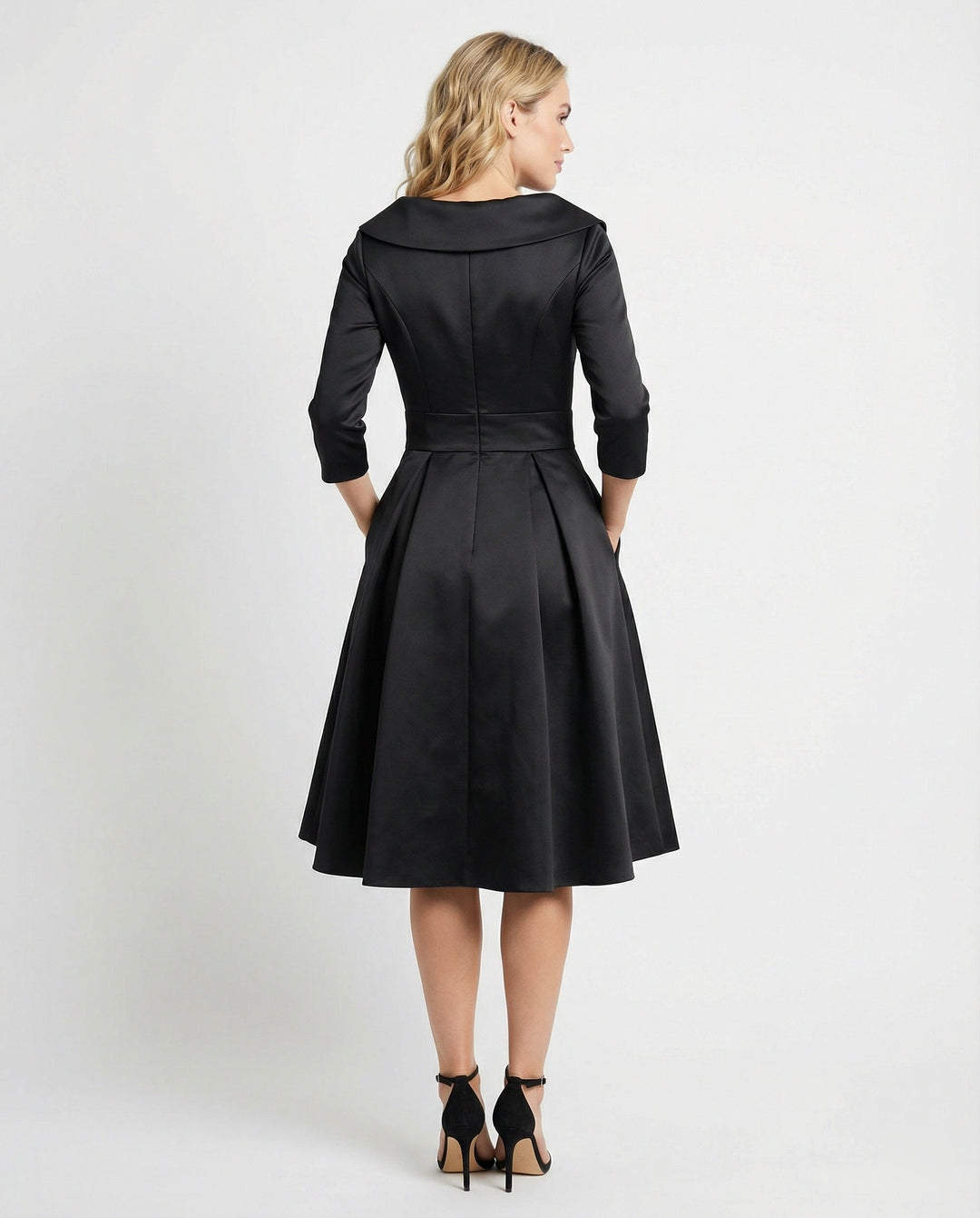 Grace - Formal Women's Plus Size Wedding Guest Dress with a Flattering Wrap Front