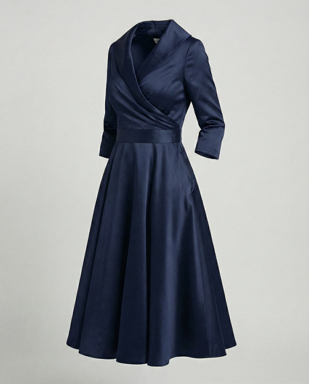 Grace - Formal Women's Plus Size Wedding Guest Dress with a Flattering Wrap Front