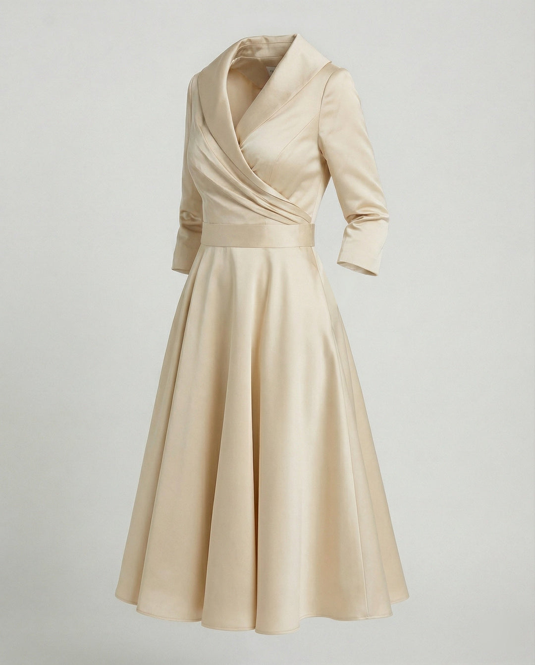 Grace - Formal Women's Plus Size Wedding Guest Dress with a Flattering Wrap Front