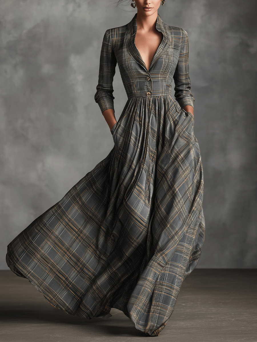 Grace - Vintage Wedding Guest Shirt Dress for Women with Button Front and Pleated Skirt