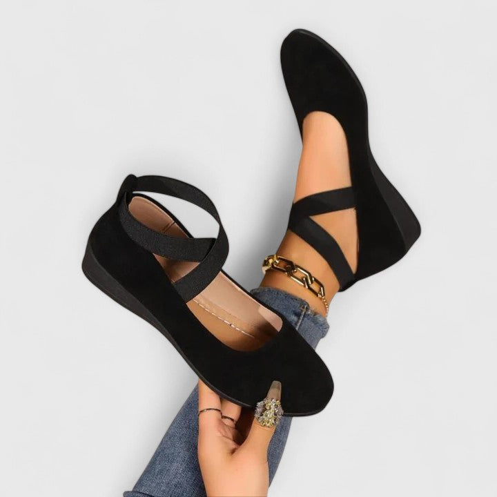 Hannah - Comfortable Women's Orthopedic Loafers with Crossover Ankle Strap