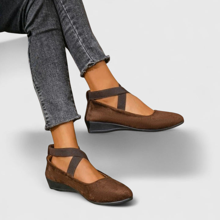 Hannah - Comfortable Women's Orthopedic Loafers with Crossover Ankle Strap