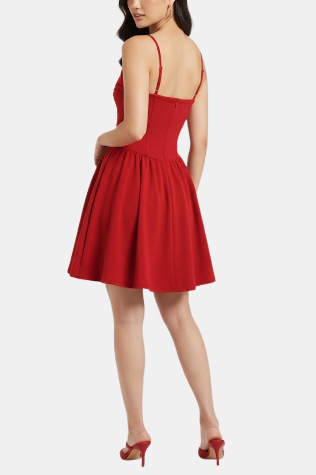 Hannah - Elegant Women's Mini Dress with Corset Bodice and Full Flared Skirt