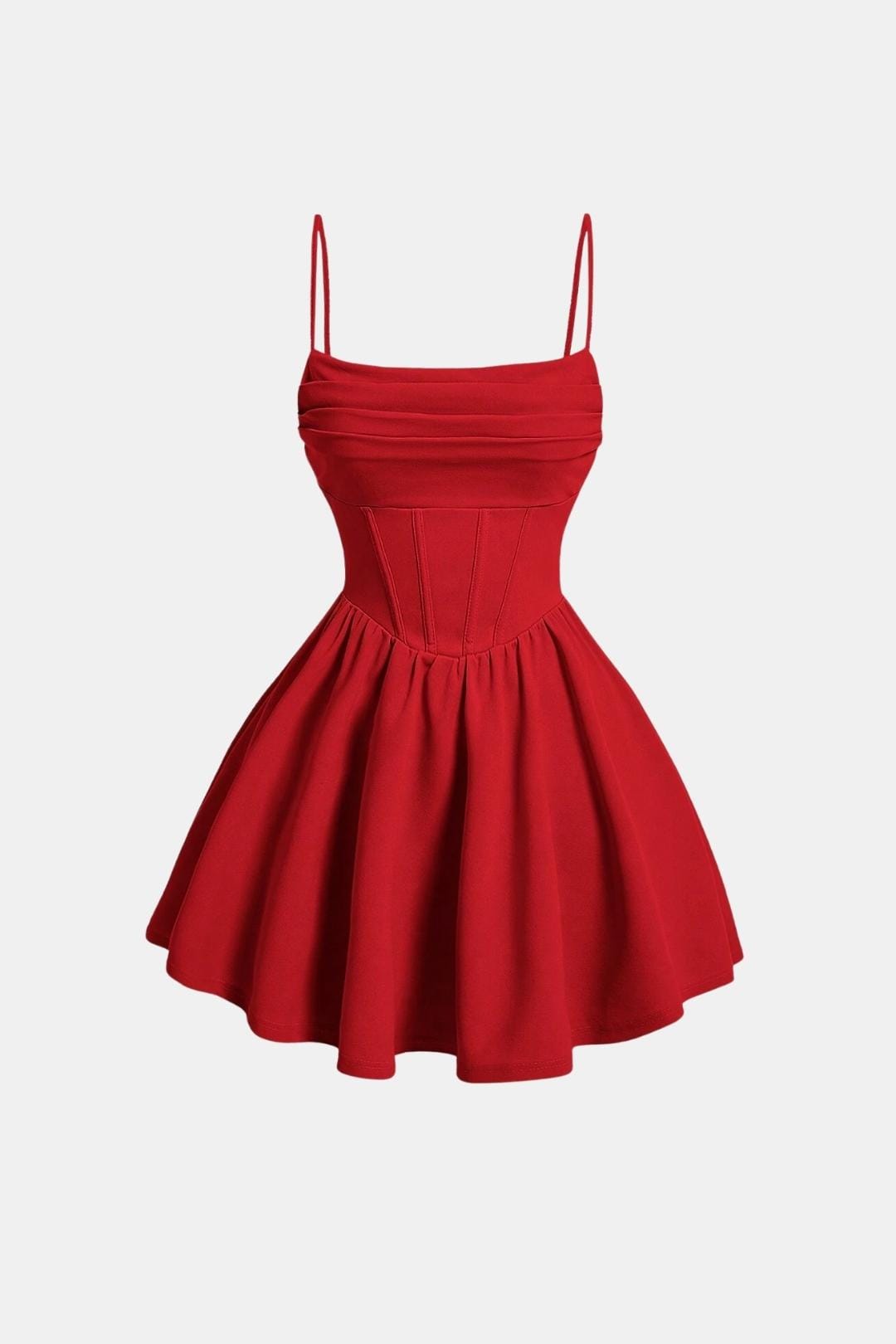 Hannah - Elegant Women's Mini Dress with Corset Bodice and Full Flared Skirt