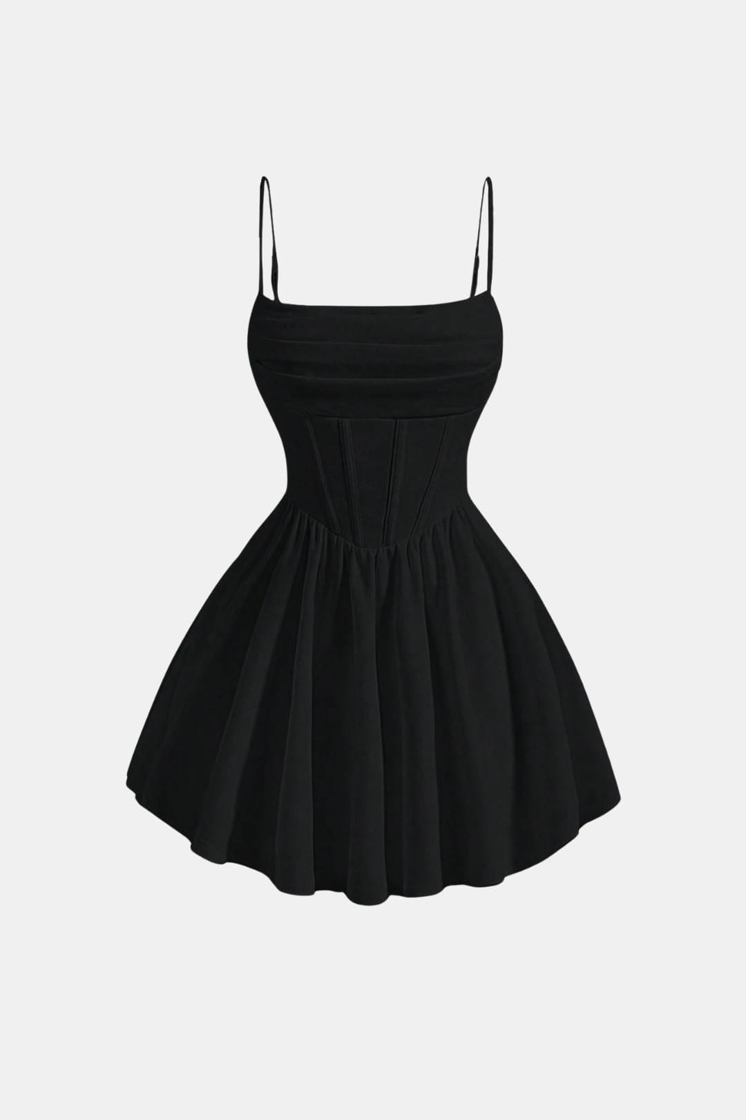 Hannah - Elegant Women's Mini Dress with Corset Bodice and Full Flared Skirt