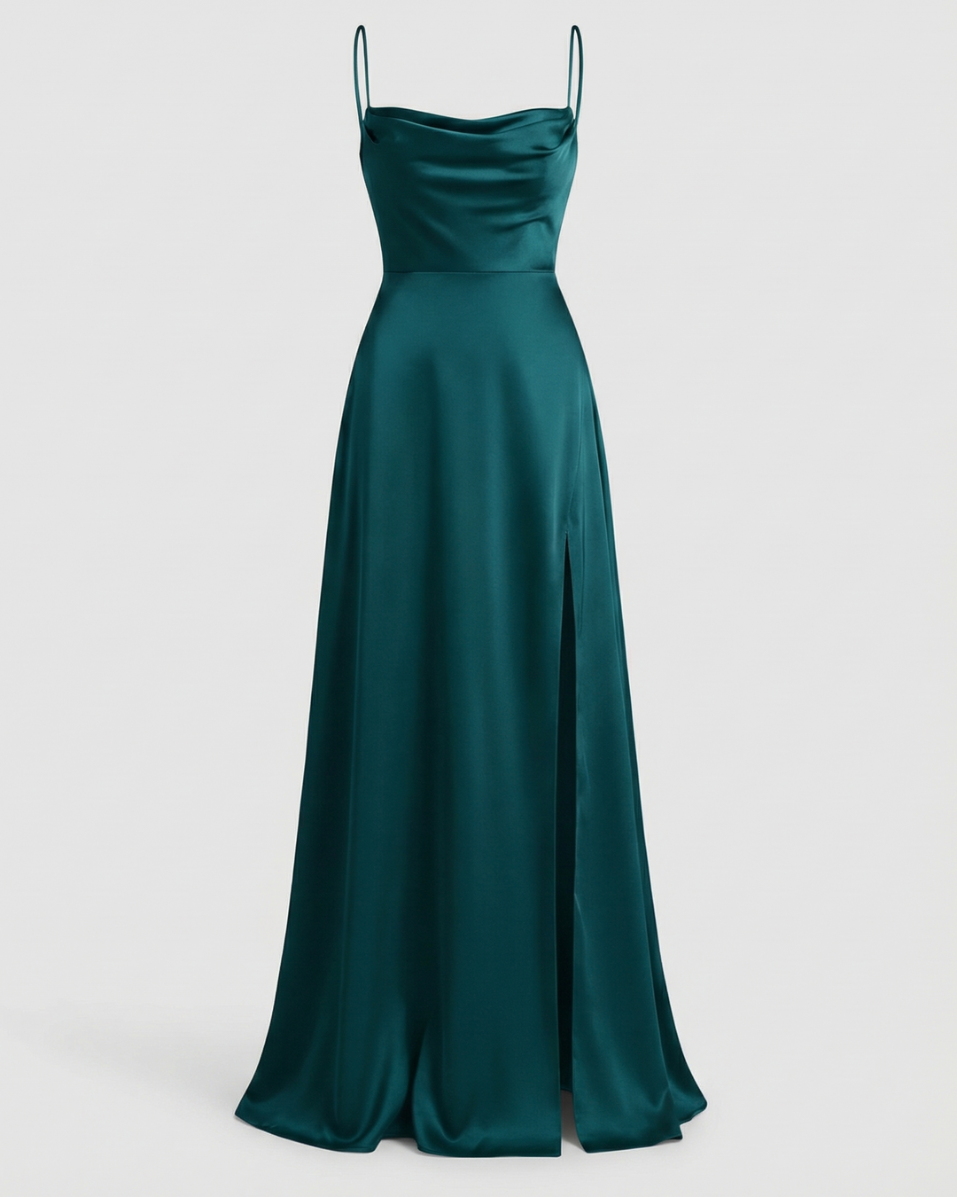 Hannah - Elegant Women's Wedding Guest Maxi Dress with Cowl Neck and High Split