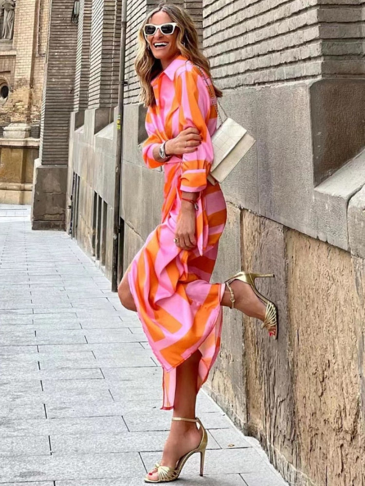 Hannah - Vintage Women's Summer Dress with Wrap Front and Tie Waist