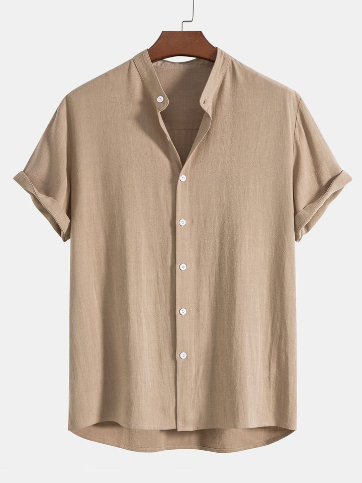 Harry - Casual Men's Linen Co-ord Set with Drawstring Trousers and Button Placket