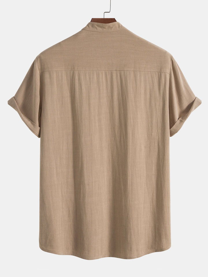 Harry - Casual Men's Linen Co-ord Set with Drawstring Trousers and Button Placket