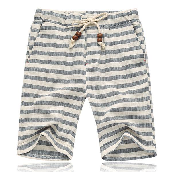 Harry - Casual Men's Linen Shorts with Drawstring Waist and Side Pockets