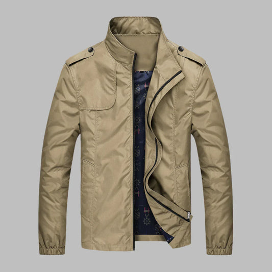 Harry - Men's Autumn Jacket Lightweight with Stand Collar and Zip Front