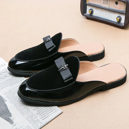 Harry - Smart Men's Comfort Loafers with Backless Bow Detail