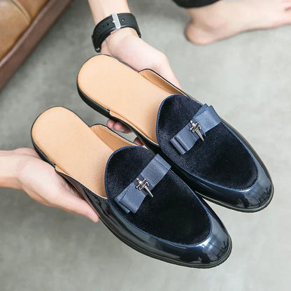 Harry - Smart Men's Comfort Loafers with Backless Bow Detail