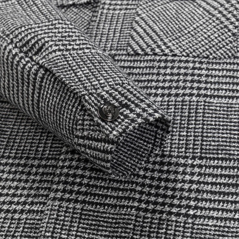 George - Men's Wool Blend Jacket Smart Casual for Autumn with Check