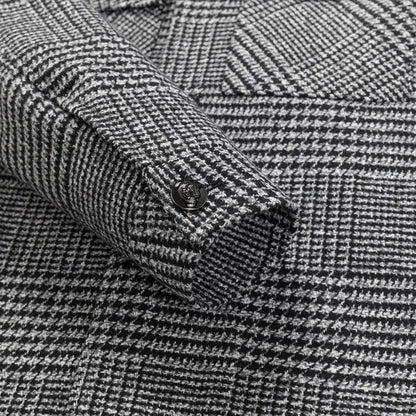 George - Men's Wool Blend Jacket Smart Casual for Autumn with Check