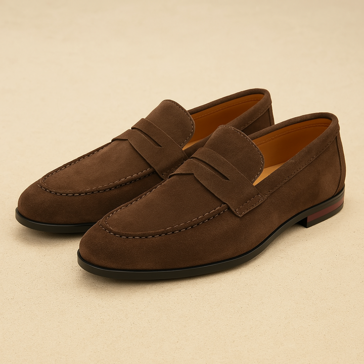 Henry - Smart Men's Elegant Loafers with Penny Strap and Almond Toe