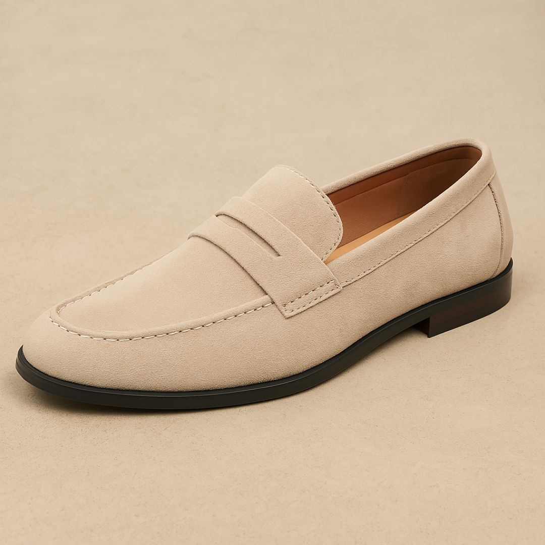 Henry - Smart Men's Elegant Loafers with Penny Strap and Almond Toe