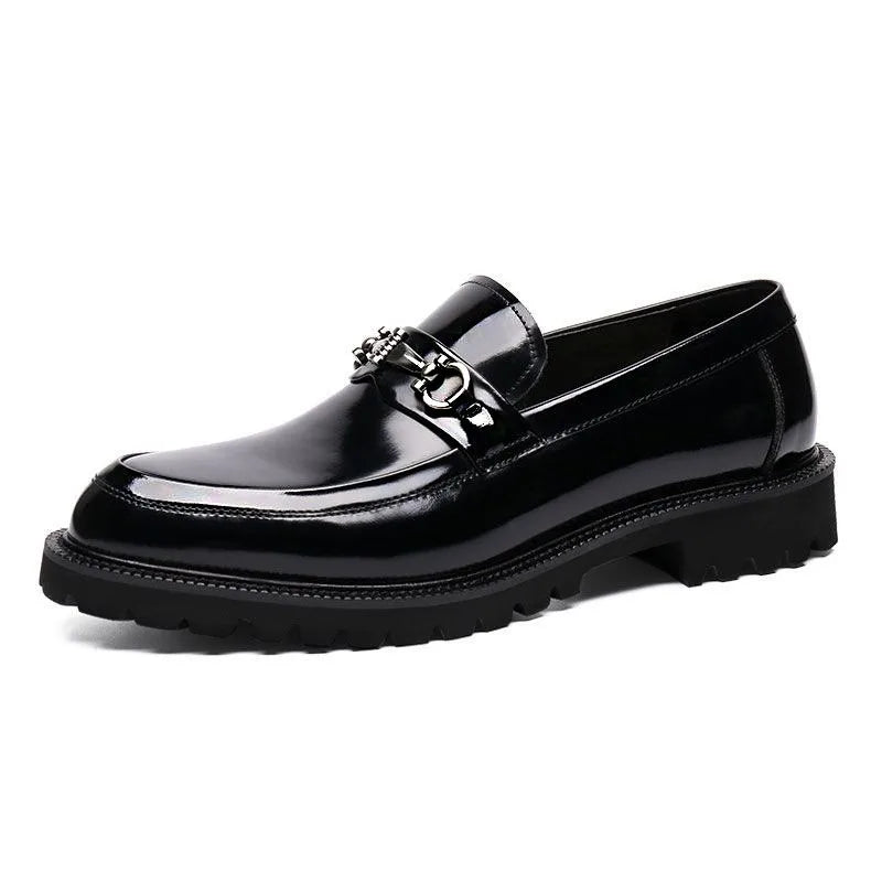 Oscar - Men's Leather Style Loafers Comfort Fit with Buckle Detail