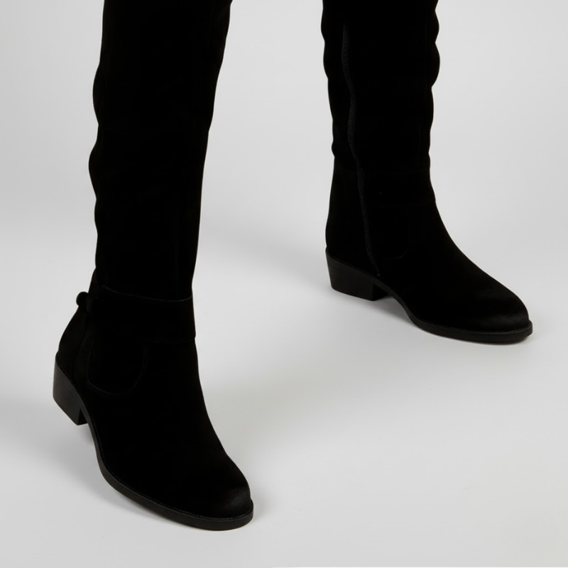 Isabella - Women's Orthopedic Knee High Boots with Buckle Strap Detail