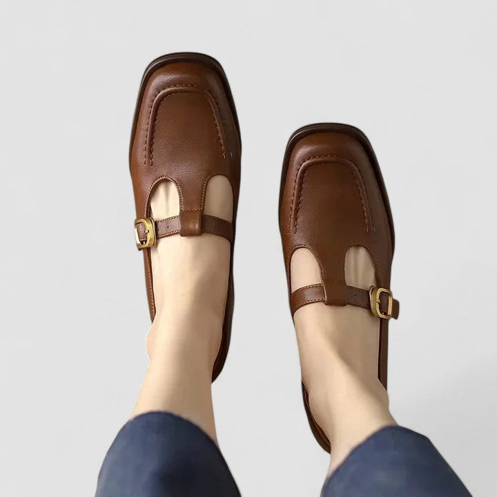 Isla - Smart Women's Orthopedic Mary Jane Shoes with Vintage Buckle Strap