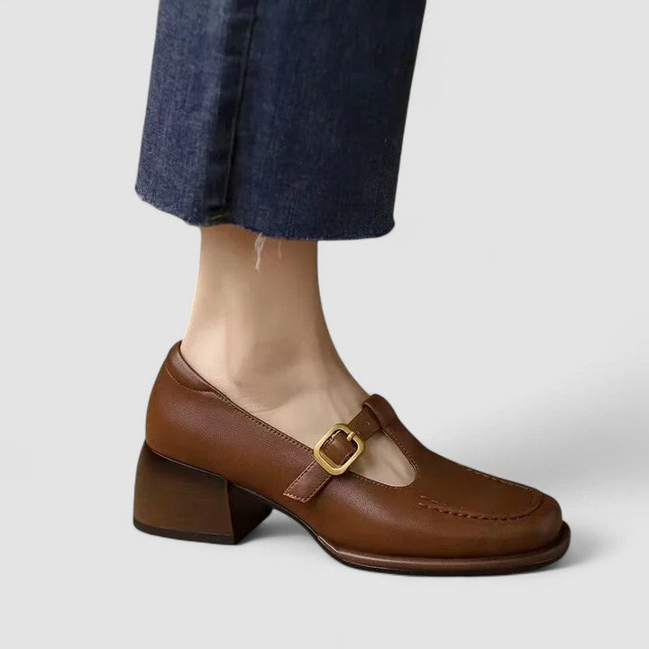 Isla - Smart Women's Orthopedic Mary Jane Shoes with Vintage Buckle Strap